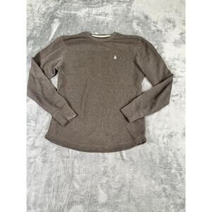 Men’s Brown  Volcom Henley XL Good Condition